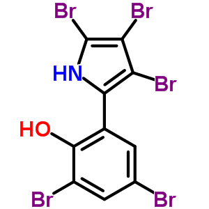 2,4-Dibromo-6-(3,4,5-tribromo-1h-pyrrol-2-yl)phenol Structure,10245-81-5Structure