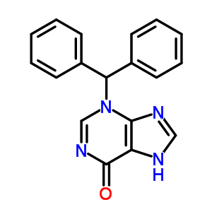 6H-purin-6-one,3-(diphenylmethyl)-3,9-dihydro- Structure,10299-58-8Structure