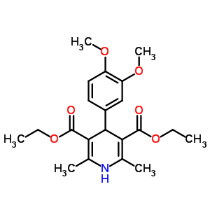 3,5-Pyridinedicarboxylicacid, 4-(3,4-dimethoxyphenyl)-1,4-dihydro-2,6-dimethyl-, 3,5-diethyl ester Structure,10354-32-2Structure