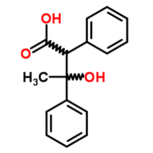 Benzenepropanoicacid, b-hydroxy-b-methyl-a-phenyl- Structure,10409-10-6Structure