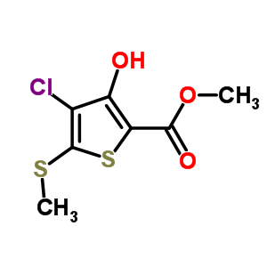 Methyl4-chloro-3-hydroxy-5-(methylthio)thiophene-2-carboxylate Structure,104386-68-7Structure