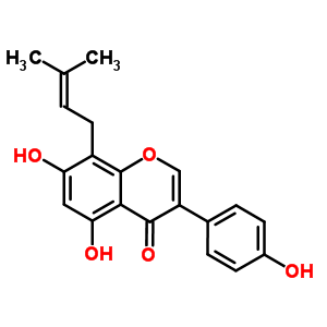 4H-1-benzopyran-4-one,5,7-dihydroxy-3- (4-hydroxyphenyl)-8-(3-methyl-2-butenyl)- Structure,104691-86-3Structure