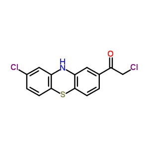 Ethanone, 2-chloro-1-(8-chloro-10h-phenothiazin-2-yl)- Structure,10554-02-6Structure