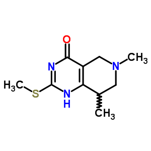 Pyrido[4,3-d]pyrimidin-4(3h)-one,5,6,7,8-tetrahydro-6,8-dimethyl-2-(methylthio)- Structure,1081-10-3Structure