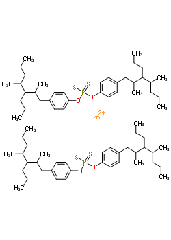 Zinc bis[4-(2,4-dimethyl-3-propylheptyl)phenoxy]-sulfanylidene-sulfidophosphorane Structure,11059-65-7Structure