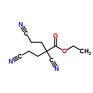 Butanoic acid,2,4-dicyano-2-(2-cyanoethyl)-, ethyl ester Structure,1112-27-2Structure