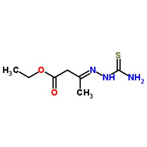 Butanoic acid,3-[2-(aminothioxomethyl)hydrazinylidene]-, ethyl ester Structure,1118-76-9Structure