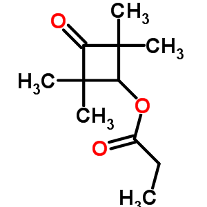 Cyclobutanone,2,2,4,4-tetramethyl-3-(1-oxopropoxy)- Structure,1133-07-9Structure