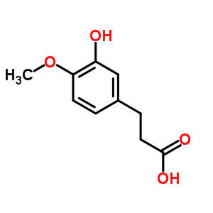 3-(3-Hydroxy-4-methoxyphenyl)-propionic acid Structure,1135-15-5Structure