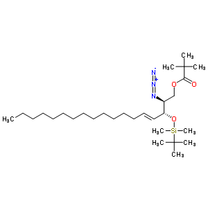 (2S,3R,4E)-2-疊氮基-3-(叔-丁基二甲基硅烷基)-1-特戊酰-赤式-鞘氨醇結(jié)構(gòu)式_114275-42-2結(jié)構(gòu)式