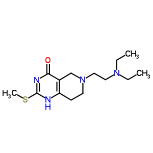 6-[2-(二乙基氨基)乙基]-5,6,7,8-四氫-2-(甲基硫代)-吡啶并[4,3-d]嘧啶-4(3h)-酮結(jié)構(gòu)式_1154-75-2結(jié)構(gòu)式