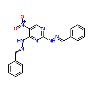 Benzaldehyde, (5-nitro-2,4-pyrimidinediyl)dihydrazone (7ci,8ci) Structure,1172-53-8Structure