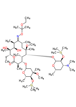 6-O-methyl-2,4-bis-O-(trimethylsilyl),9-[O-(1-ethoxy-1-methylethyl)oxime Structure,119665-62-2Structure