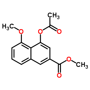 4-(Acetyloxy)-5-methoxy-2-naphthalenecarboxylic acid methyl ester Structure,120016-55-9Structure