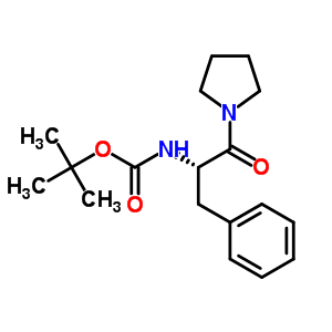 Carbamic acid, [2-oxo-1-(phenylmethyl)-2-(1-pyrrolidinyl)ethyl]-, 1,1-dimethylethyl ester, (S)- Structure,125139-05-1Structure