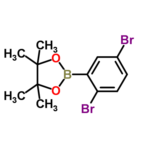 2-(2,5-Dibromophenyl)-4,4,5,5-tetramethyl-1,3,2-dioxaborolane Structure,1256781-64-2Structure