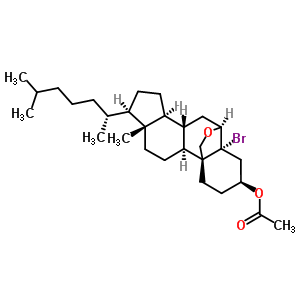 5-Bromo-6beta,19-epoxy-5alpha-cholestan-3beta-ol acetate Structure,1258-07-7Structure