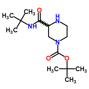 Tert-butyl 3-(tert-butylcarbamoyl)piperazine-1-carboxylate Structure,128019-61-4Structure