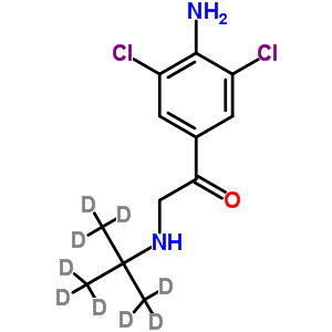 1-(4-Amino-3,5-dichloro-phenyl)-2-tert-butyl-d9-amino-ethanone Structure,129138-59-6Structure