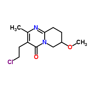 3-(2-Chloroethyl)-6,7,8,9-tetrahydro-7-methoxy-2-methyl-4h-pyrido[1,2-a]pyrimidin-4-one Structure,130049-80-8Structure