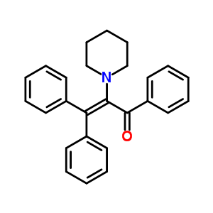 2-Propen-1-one,1,3,3-triphenyl-2-(1-piperidinyl)- Structure,13118-13-3Structure