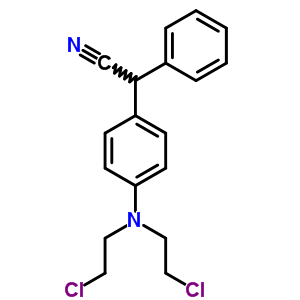 Benzeneacetonitrile,4-[bis(2-chloroethyl)amino]-a-phenyl- Structure,13196-54-8Structure