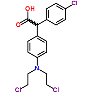 2-[4-[Bis(2-chloroethyl)amino]phenyl]-2-(4-chlorophenyl)acetic acid Structure,13196-61-7Structure