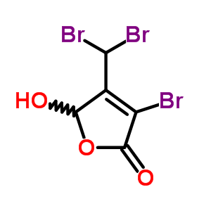 3-Bromo-4-(dibromomethyl)-5-hydroxy-2(5h)-furanone Structure,132059-53-1Structure