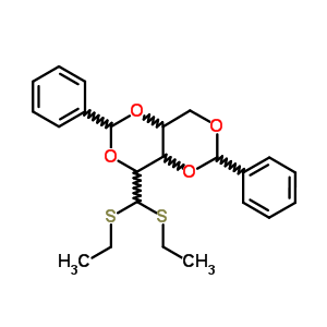 2-[Bis(ethylsulfanyl)methyl]-4,9-diphenyl-3,5,8,10-tetraoxabicyclo[4.4.0]decane Structure,13231-45-3Structure