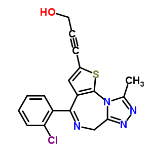 3-[4-(2-氯苯基)-9-甲基-6H-噻吩并[3,2-f][1,2,4]噻唑并[4,3-a][1,4]二氮雜革-2-基]-2-丙炔-1-醇結(jié)構(gòu)式_132464-59-6結(jié)構(gòu)式