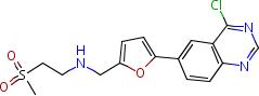 N-((5-(4-chloroquinazolin-6-yl)furan-2-yl)methyl)-2-(methylsulfonyl)ethanamine Structure,1334953-75-1Structure