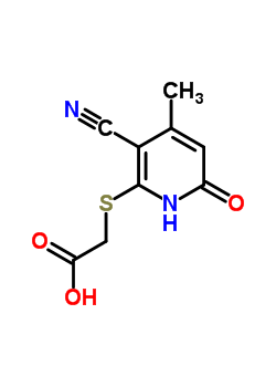 (3-Cyano-4-methyl-6-oxo-1,6-dihydropyridin-2-yl)thio]acetic acid Structure,134616-73-2Structure