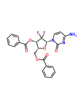 4-Amino-1-(3,5-di-o-benzoyl-2-deoxy-2,2-difluoropentofuranosyl)-2(1h)-pyrimidinone Structure,134790-40-2Structure