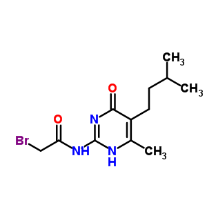 2-Bromo-n-[4-methyl-5-(3-methylbutyl)-6-oxo-3h-pyrimidin-2-yl]acetamide Structure,13480-68-7Structure