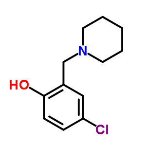 4-Chloro-2-(1-piperidylmethyl)phenol Structure,13704-50-2Structure