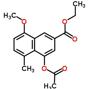 4-(Acetyloxy)-8-methoxy-5-methyl-2-naphthalenecarboxylic acid ethyl ester Structure,137932-76-4Structure