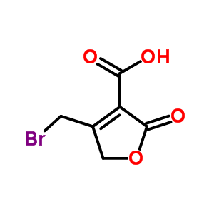 3-Furancarboxylic acid,4-(bromomethyl)-2,5-dihydro-2-oxo- Structure,13830-90-5Structure