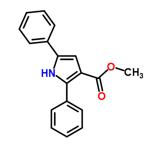 1H-pyrrole-3-carboxylicacid, 2,5-diphenyl-, methyl ester Structure,13901-74-1Structure