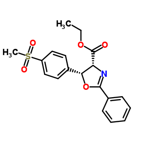 (4R-5r)-4,5-dihydro-5-[4-(methylsulfonyl)phenyl]-2-phenyl-4-oxazolecarboxylic acid ethyl ester Structure,139059-00-0Structure