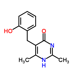 4(3H)-pyrimidinone,5-[(2-hydroxyphenyl)methyl]-2,6-dimethyl- Structure,14017-99-3Structure