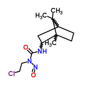 Urea,n-(2-chloroethyl)-n-nitroso-n-(1,7,7-trimethylbicyclo[2.2.1]hept-2-yl)- Structure,14039-09-9Structure