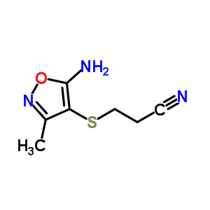 3-(5-Amino-3-methylisoxazol-4-ylthio)propanenitrile Structure,140454-98-4Structure