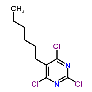 Pyrimidine,2,4,6-trichloro-5-hexyl- Structure,14077-70-4Structure