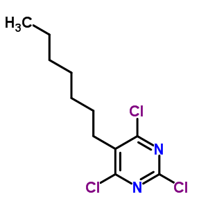 Pyrimidine,2,4,6-trichloro-5-heptyl- Structure,14077-71-5Structure