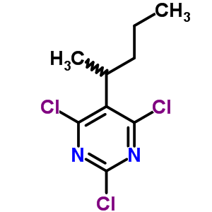 Pyrimidine,2,4,6-trichloro-5-(1-methylbutyl)- Structure,14095-65-9Structure