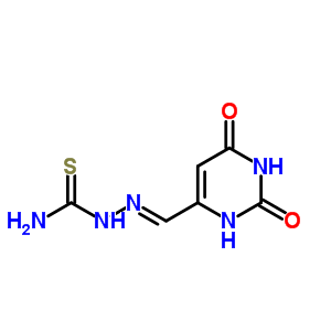 Hydrazinecarbothioamide,2-[(1,2,3,6-tetrahydro-2,6-dioxo-4-pyrimidinyl)methylene]- Structure,14161-06-9Structure