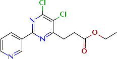 Ethyl 3-(5,6-dichloro-2-(pyridin-3-yl)pyrimidin-4-yl)propanoate Structure,1416372-17-2Structure