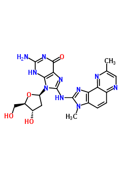 N2-(deoxyguanosin-8-yl)-2-amino-3,8-dimethylimidazo[4,5-f]quinoxaline Structure,142038-31-1Structure