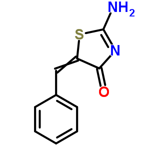 4(5H)-thiazolone,2-amino-5-(phenylmethylene)- Structure,14230-00-3Structure