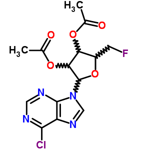 9H-purine,6-chloro-9-(2,3-di-o-acetyl-5-deoxy-5-fluoro-b-d-ribofuranosyl)- Structure,1426-59-1Structure